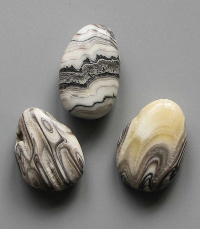 Banded Zebra Jasper Tumble Pendant With Cross Hole 2.5mm 0.8-1.2 inch (2.2-3cm) A