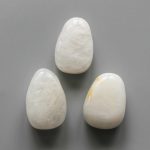 Moonstone Rainbow White Tumble Pendant With Cross Hole 2.5mm 0.8-1.2 inch (2.2-3cm) A