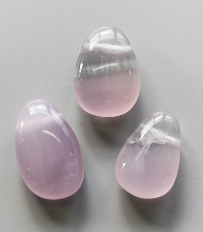 Pink Fluorite Tumble Pendant With Cross Hole 2.5mm 0.8-1.2 inch (2.2-3cm) A+/AA