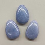 Angelite Tumble Pendant With Cross Hole 2.5mm 0.8-1.2 inch (2.2-3cm) A+/AA