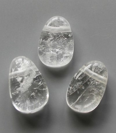 Crystal Tumble Pendant With Cross Hole 2.5mm 0.8-1.2 inch (2.2-3cm) A