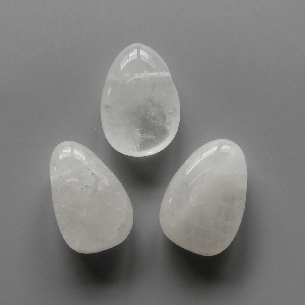 Girasol Milky Quartz Tumble Pendant With Cross Hole 2.5mm 0.8-1.2 inch (2.2-3cm) A/B