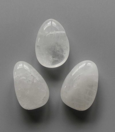 Girasol Milky Quartz Tumble Pendant With Cross Hole 2.5mm 0.8-1.2 inch (2.2-3cm) A/B