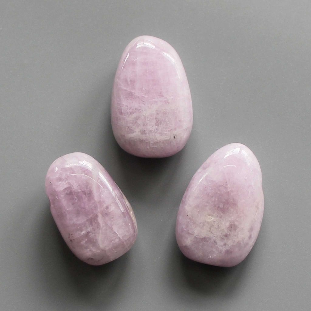 Kunzite Tumble Pendant With Cross Hole 2.5mm 0.8-1.2 inch (2.2-3cm) A