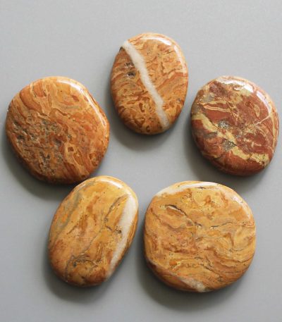Rainbow Jasper China Smooth Stone 1.6 inch (0.8-1 x 3.5-4.5cm) A/B