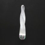 Selenite Satin Spar Twist Massage With Fluorite cab 3.9-4.7 inch (2.5 x 10-12cm) A