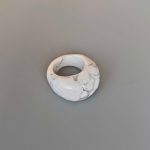 Howlite White Faceted Ring C 15x28x31mm A