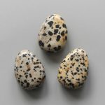Dalmatian Jasper Tumble Pendant With Cross Hole 2.5mm 0.8-1.2 inch (2.2-3cm) A