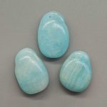 Aragonite Blue China Dyed Tumble Pendant With Cross Hole 2.5mm 0.8-1.2 inch (2.2-3cm) A
