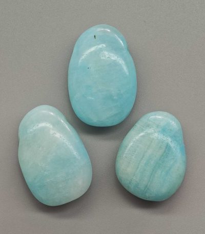 Aragonite Blue China Dyed Tumble Pendant With Cross Hole 2.5mm 0.8-1.2 inch (2.2-3cm) A