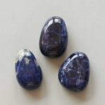 Sodalite Br Tumble Pendant With Cross Hole 2.5mm 0.8-1.2 inch (2.2-3cm) A+/AA