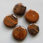 Banded Tiger Jasper Smooth Stone 1.6 inch (0.8-1 x 3.5-4.5cm) A/B
