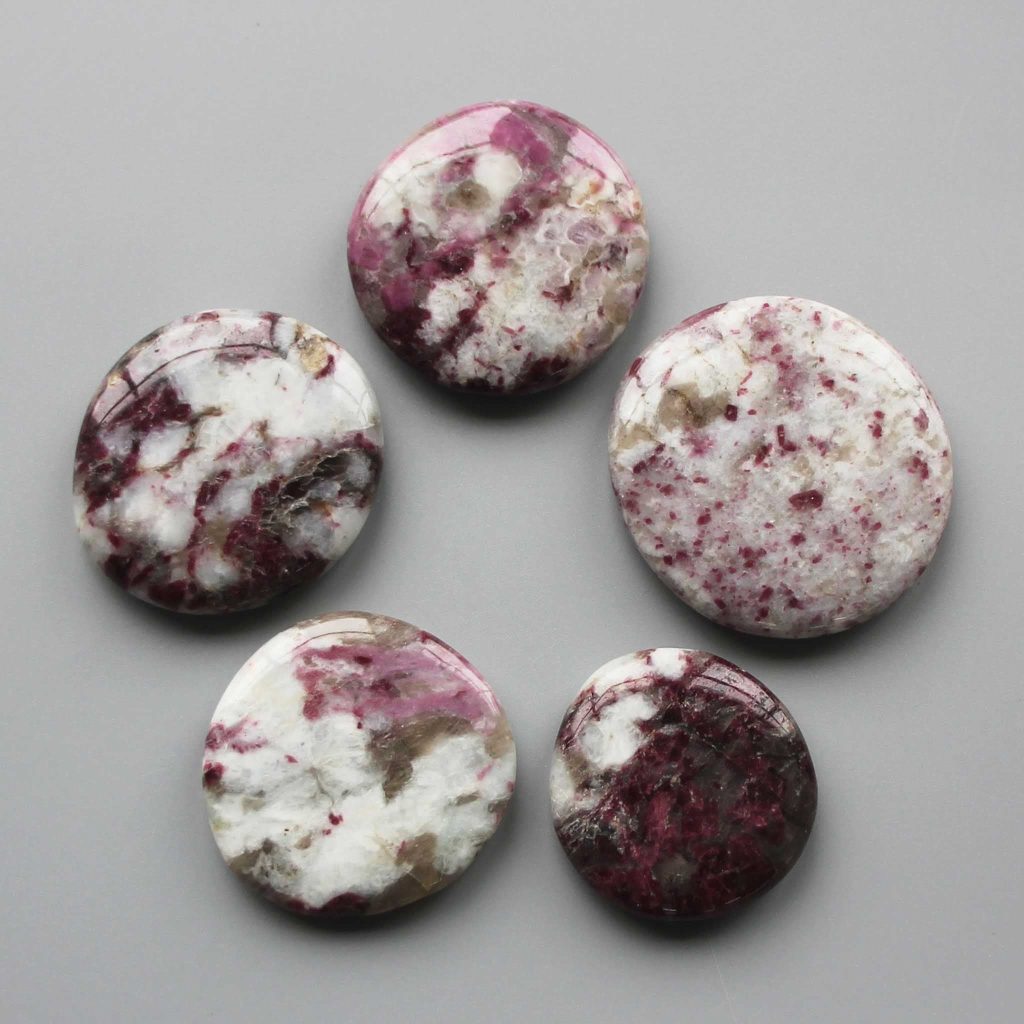 Pink Tourmaline In Matrix Smooth Stone 1.6 inch (0.8-1 x 3.5-4.5cm) A