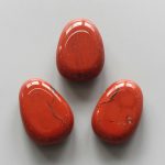 Red Jasper Tumble Pendant With Cross Hole 2.5mm 0.8-1.2 inch (2.2-3cm) A