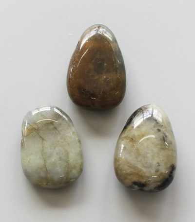Labradorite Tumble Pendant With Cross Hole 2.5mm 0.8-1.2 inch (2.2-3cm) A/B