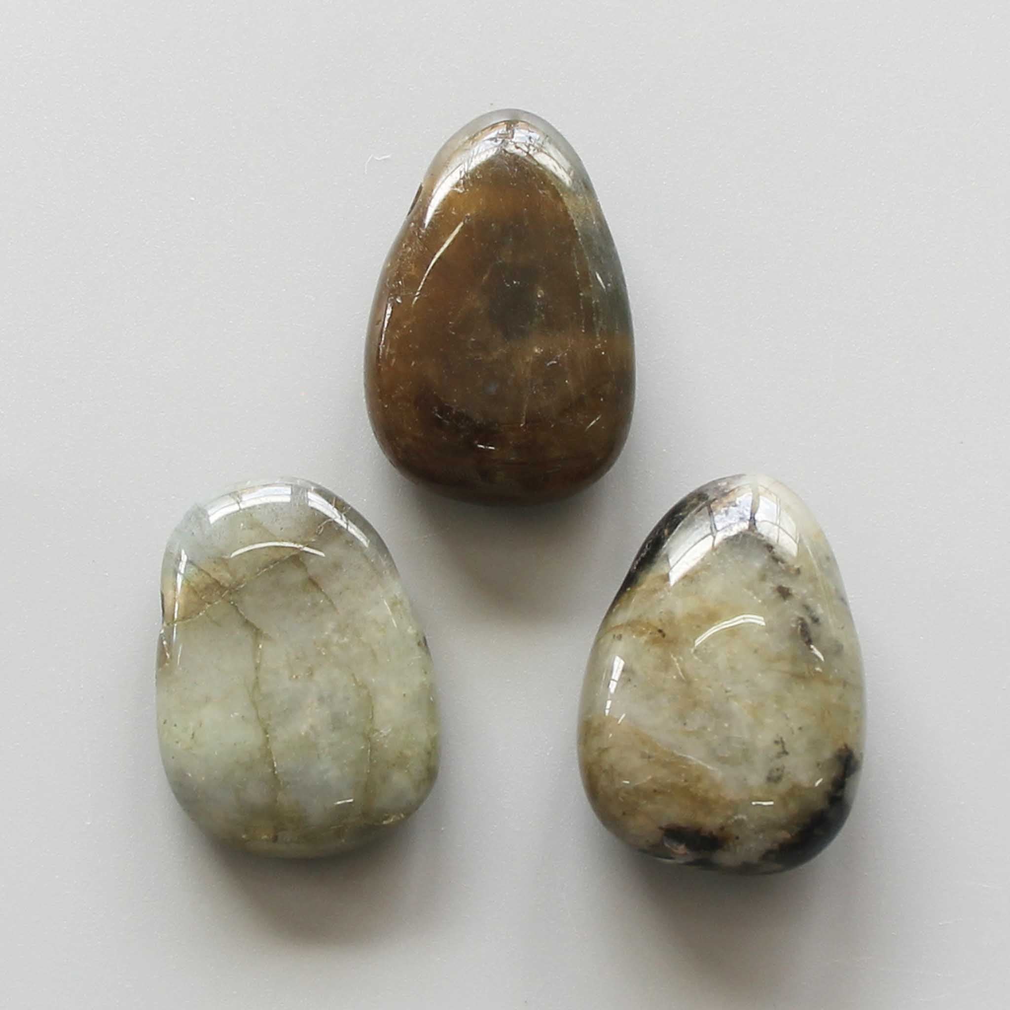 9ed6393391910bcdcd6b5aa3d17c70b5-1 Labradorite Tumble Pendant With Cross Hole 2.5mm 0.8-1.2 inch (2.2-3cm) A/B
