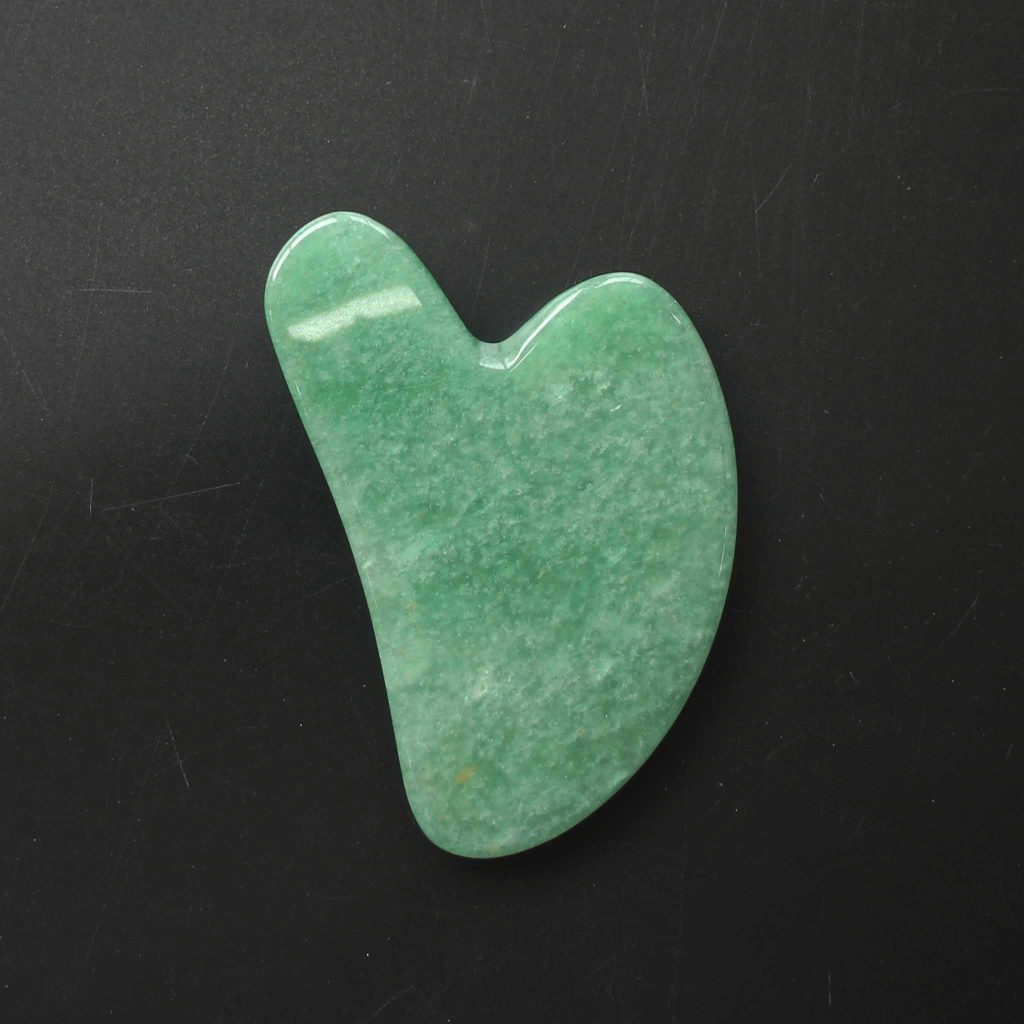 Green Aventurine V Shape Guasha 3.1 inch (0.6 x 8cm) A