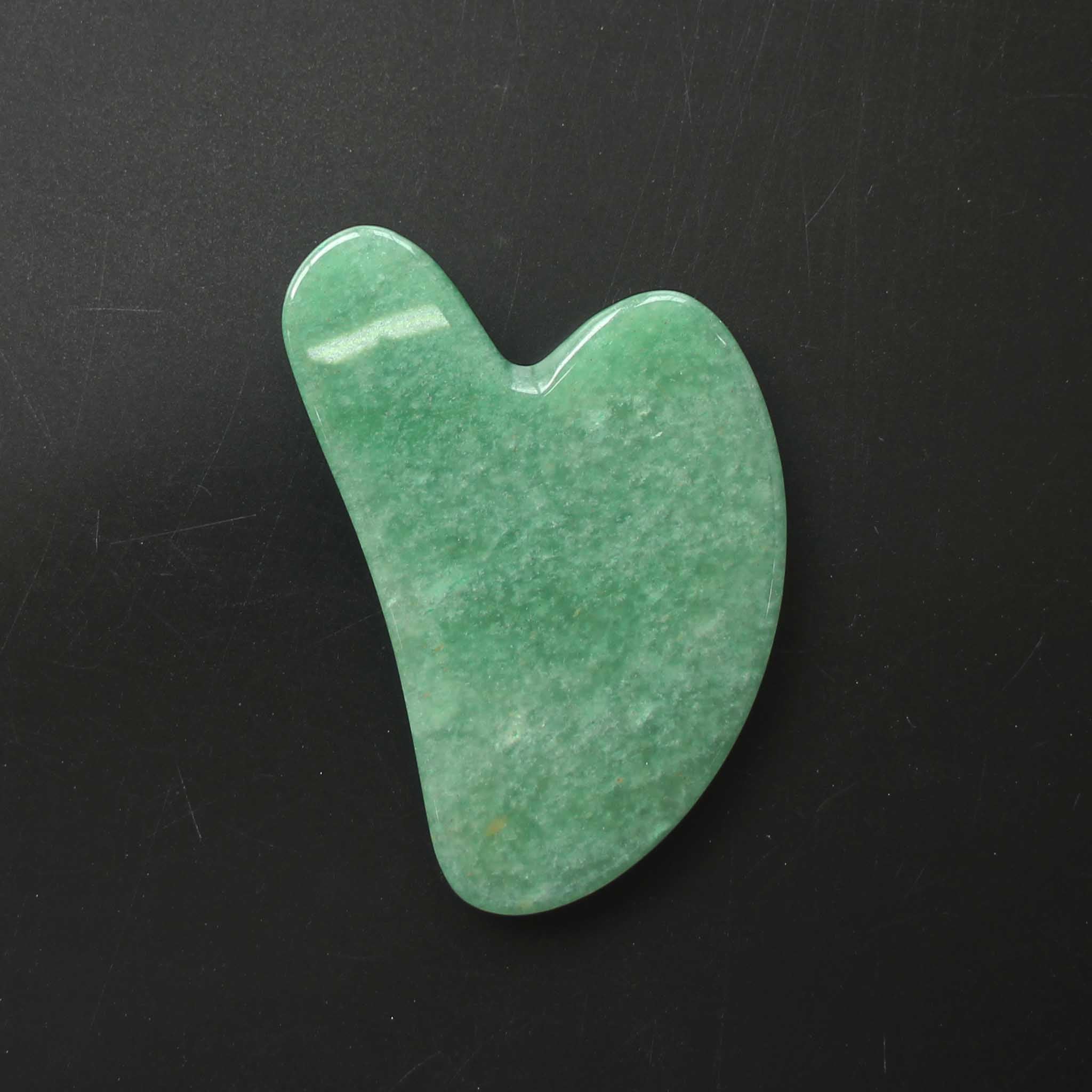 a1f5ac42a452116a77a53268515b3c51 Green Aventurine V Shape Guasha 3.1 inch (0.6 x 8cm) A