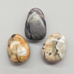 Marble Picasso Tumble Pendant With Cross Hole 2.5mm 0.8-1.2 inch (2.2-3cm) A