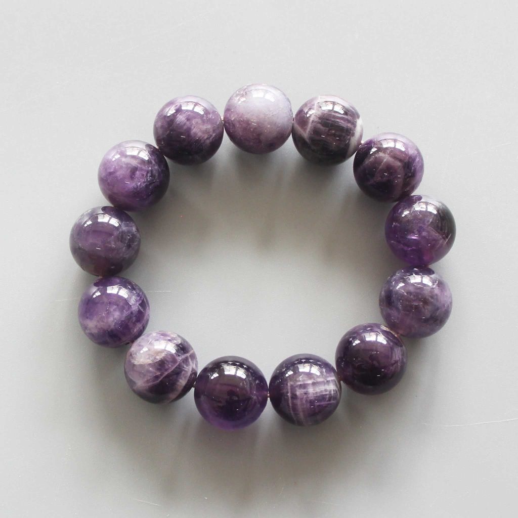 Amethyst Dog Teeth Round Bracelet 18cm 16mm A