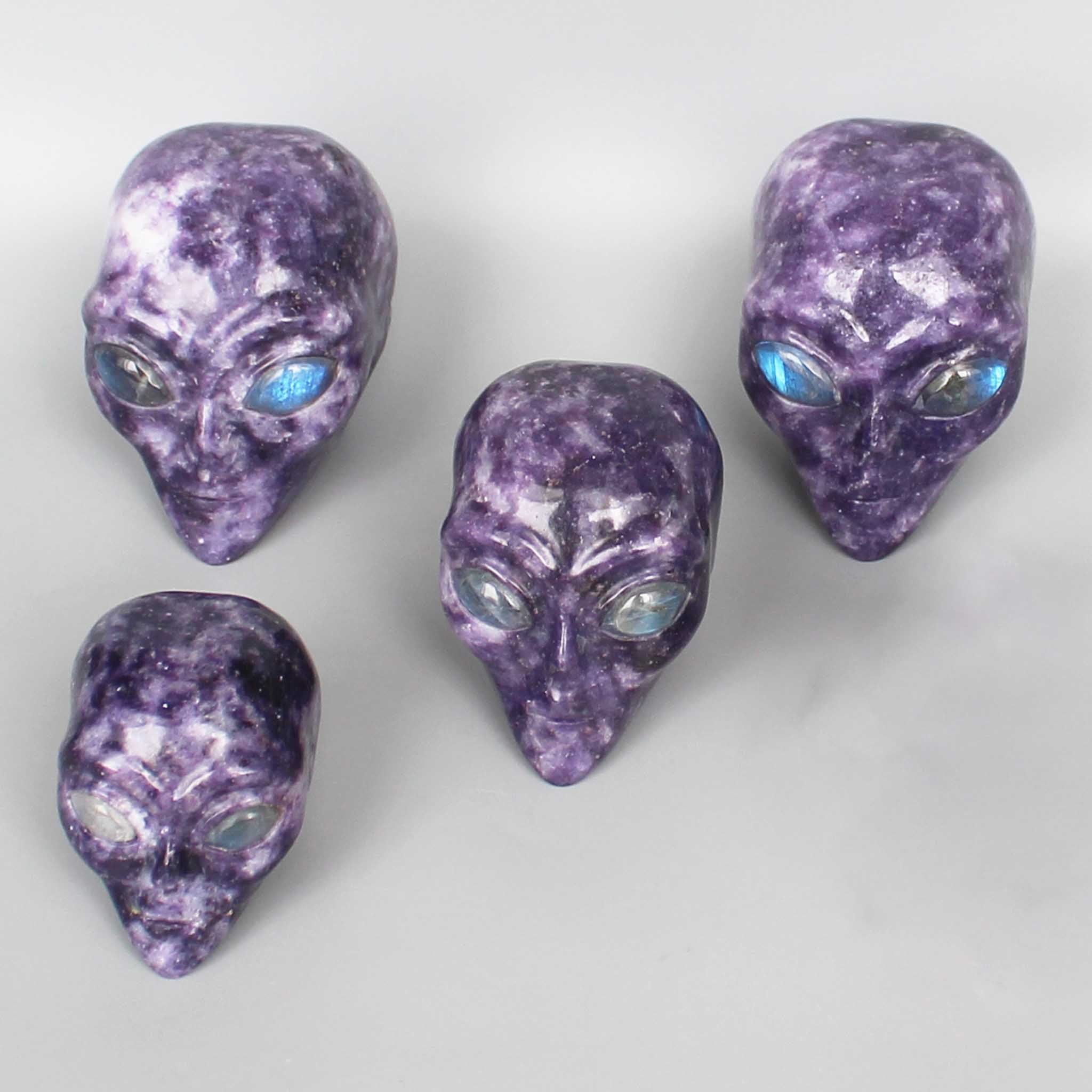 a4966e4d3d037fc74d7175ac41a93485 Lepidolite Af ET Head P #2 w/Labradorite Eyes 2 inch( 5cm) A+