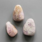 Kunzite Tumble Pendant With Cross Hole 2.5mm 0.8-1.2 inch (2.2-3cm) A/B