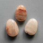 Pink Aventurine Tumble Pendant With Cross Hole 2.5mm 0.8-1.2 inch (2.2-3cm) A/B