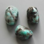 Green Amazonite With Black Spot Tumble Stone 1 inch (2-3cm) A/B