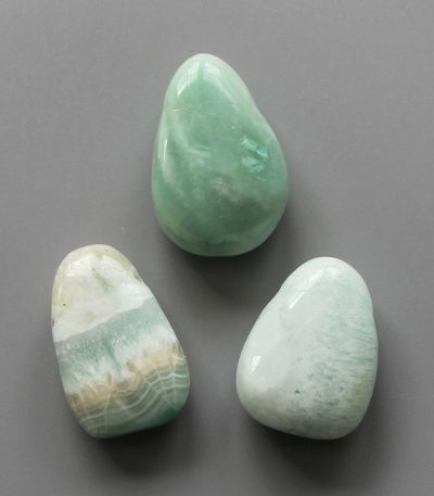 Hemimorphite Tumble Pendant With Cross Hole 2.5mm 0.8-1.2 inch (2.2-3cm) A