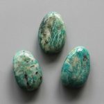 Green Amazonite Tumble Pendant With Cross Hole 2.5mm 0.8-1.2 inch (2.2-3cm) A/B