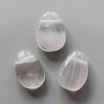 Pink Fluorite Tumble Pendant With Cross Hole 2.5mm 0.8-1.2 inch (2.2-3cm) A