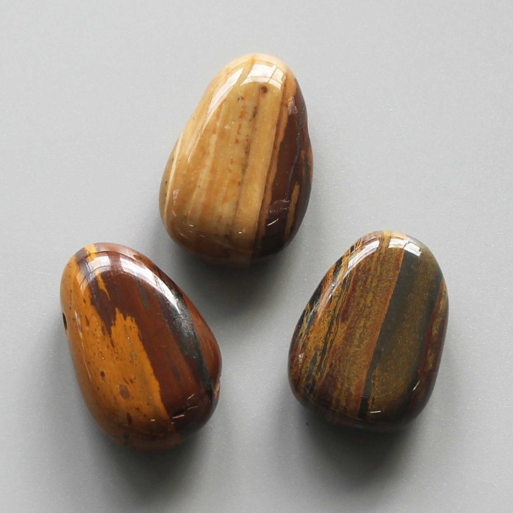 Banded Iron Africa Tumble Pendant With Cross Hole 2.5mm 0.8-1.2 inch (2.2-3cm) A