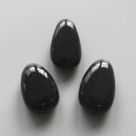 Onyx Black Agate Ch Tumble Pendant With Cross Hole 2.5mm 0.8-1.2 inch (2.2-3cm) A