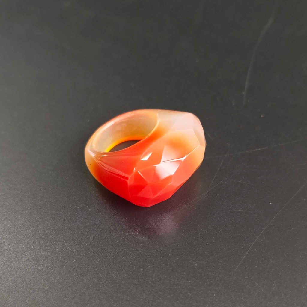 Carnelian Faceted Oval Ring 18x30x32mm A