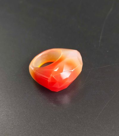 Carnelian Faceted Oval Ring 18x30x32mm A