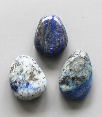 Lapis Lazuli Tumble Pendant With Cross Hole 2.5mm 0.8-1.2 inch (2.2-3cm) A/B