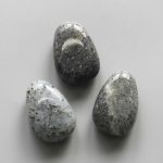 Blue Quartz With Black Spot Tumble Pendant With Cross Hole 2.5mm 0.8-1.2 inch (2.2-3cm) A