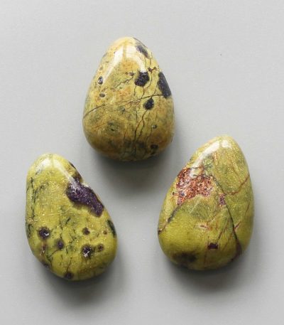 Stitchtite & Serpentine Tumble Pendant With Cross Hole 2.5mm 0.8-1.2 inch (2.2-3cm) A