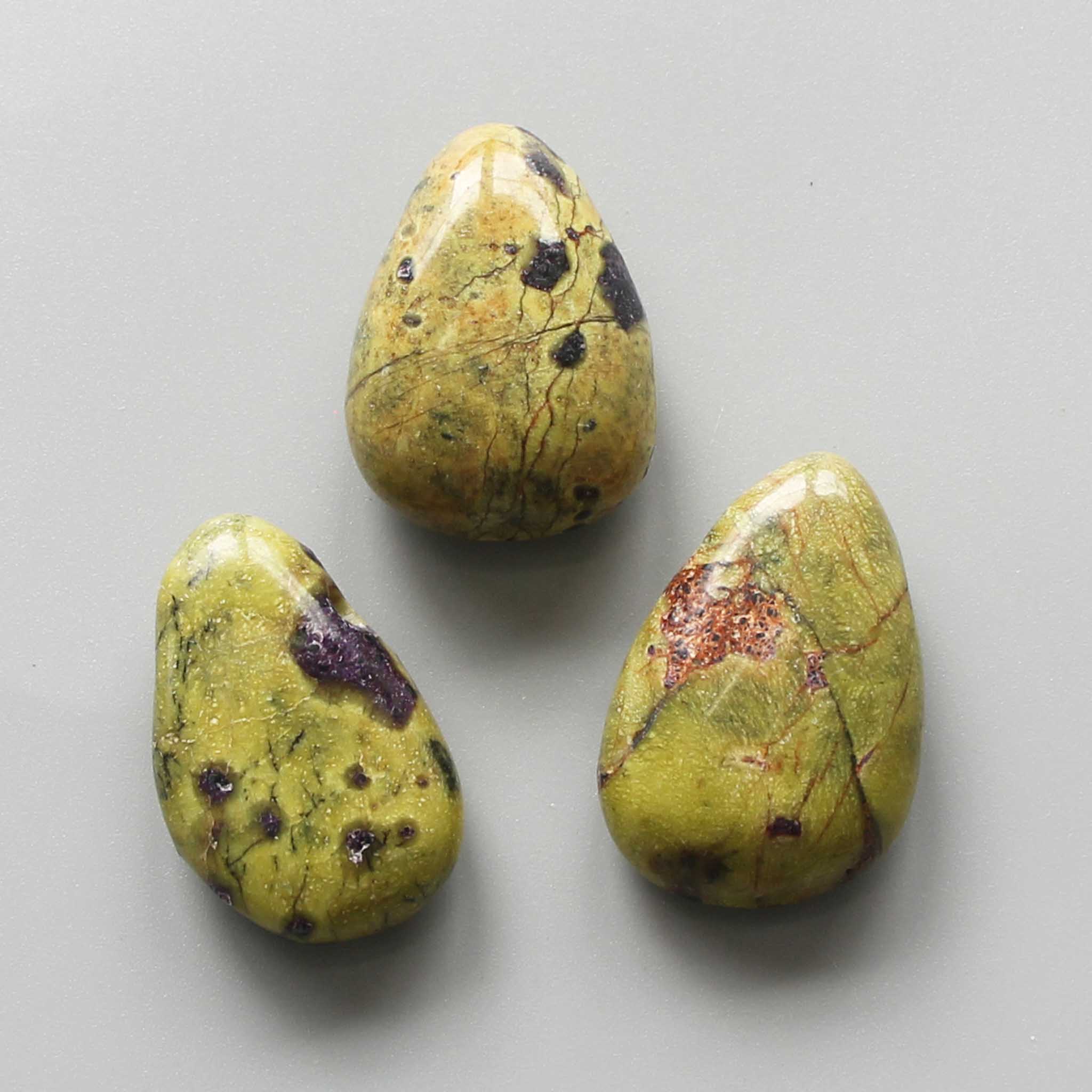 b56f83a917ca7844d9dbcdf77af4ae79-1 Stitchtite & Serpentine Tumble Pendant With Cross Hole 2.5mm 0.8-1.2 inch (2.2-3cm) A