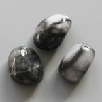 Milky Black White Quartz Tumble Stone 1 inch (2-3cm) A