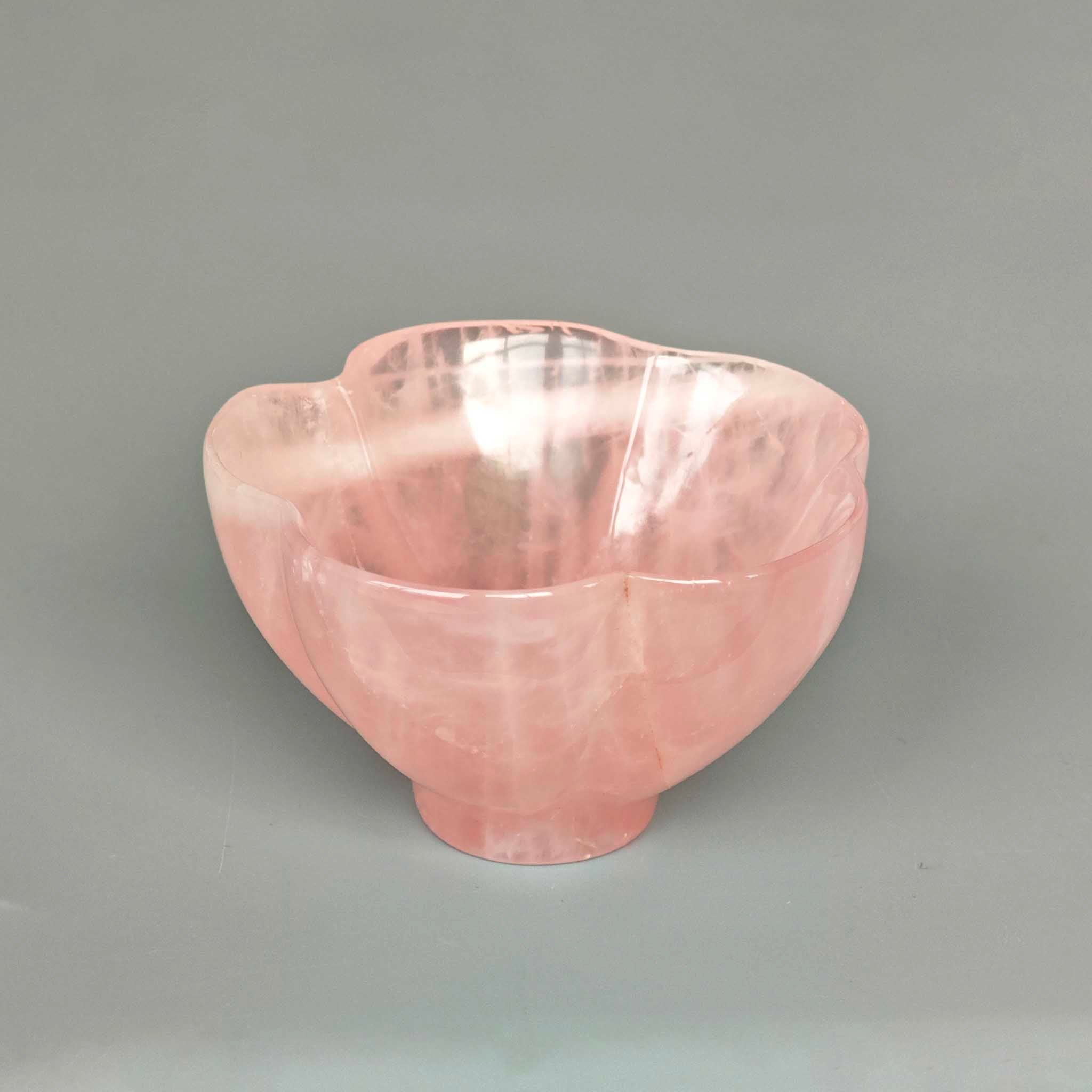 b8f1f10dfa29ada3b343d6f96be5b780 Rose Quartz Flower Cup 2.8inch (7cm) A/A+