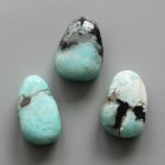 Green Amazonite With Black Spot Tumble Pendant With Cross Hole 2.5mm 0.8-1.2 inch (2.2-3cm) A