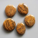 Yellow Jasper No2 Smooth Stone 1.6 inch (0.8-1 x 3.5-4.5cm) A