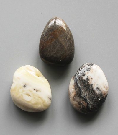 Banded Zebra Jasper Tumble Pendant With Cross Hole 2.5mm 0.8-1.2 inch (2.2-3cm) A/B