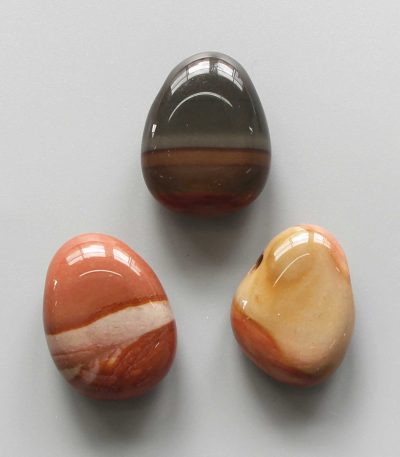 Polychrome Jasper Tumble Pendant With Cross Hole 2.5mm 0.8-1.2 inch (2.2-3cm) A