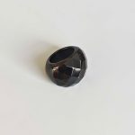 Black Obsidian Faceted Round Ring 25x31x30mm A