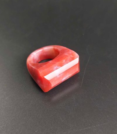 Fancy Agate Straight Faceted Ring (B) 16x30x32mm A