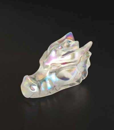 Crystal Laser AB Rainbow Color Dragon Head 70mm A