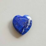 Lapis Lazuli Faceted Heart Pendant With 2.5mm Cross Hole 1.2 inch (1x 3 x 3cm） A/A+