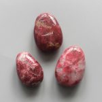 Thulite Tumble Pendant With Cross Hole 2.5mm 0.8-1.2 inch (2.2-3cm) A
